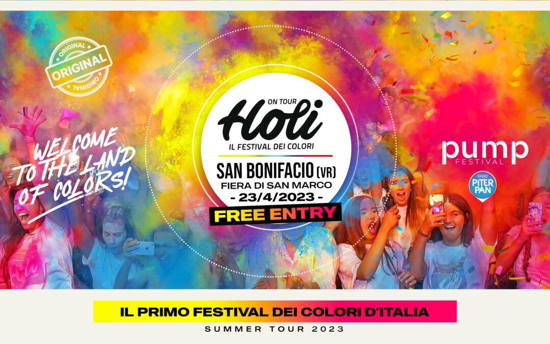 HOLI a S. Bonifacio (VR) – Il Festival dei Colori – Ingresso Gratuito – 23 aprile 2023