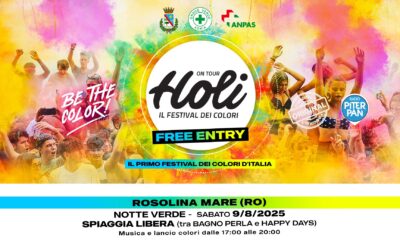 HOLI alla Notte Verde in spiaggia a Rosolina Mare (VE) – 09 Agosto 2025